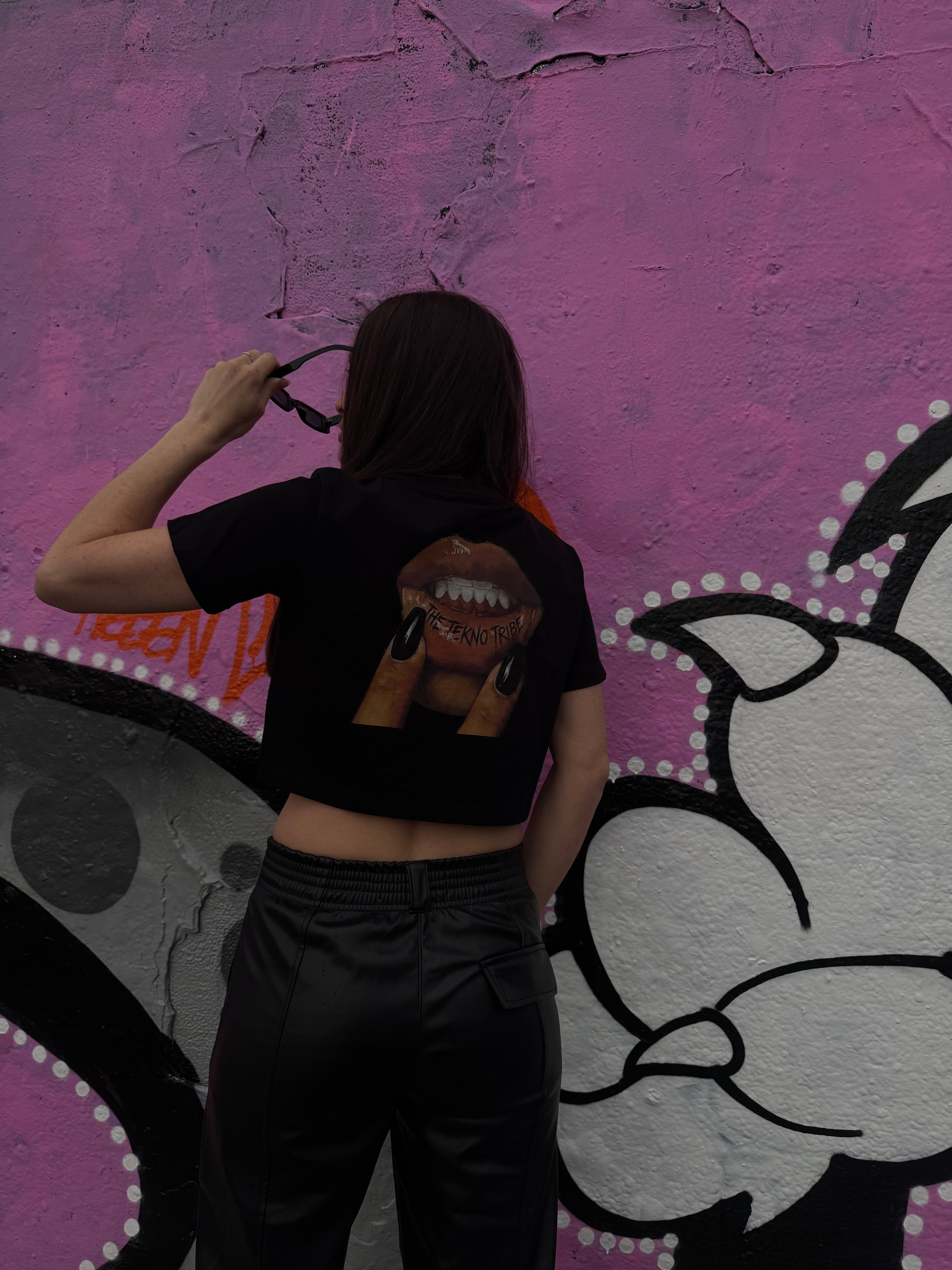 'Tribe Kiss' Crop Tee