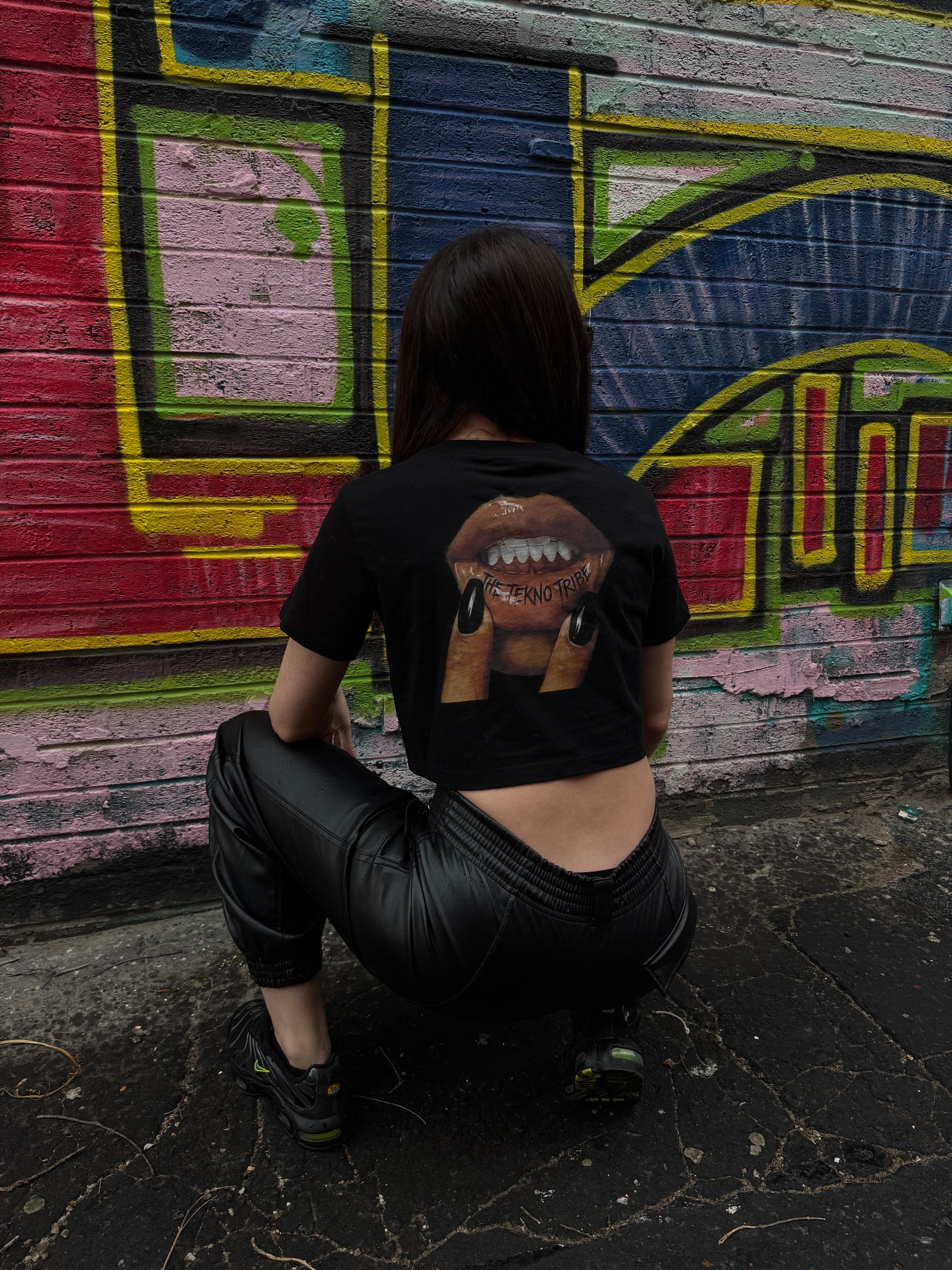 'Tribe Kiss' Crop Tee