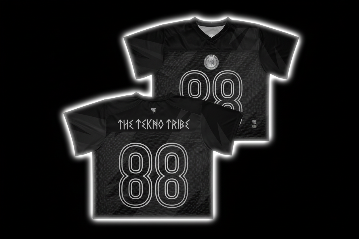 Black Jersey - Black BG Silver Glow