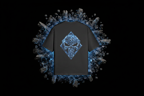 Blue Punisher Tee tight detailed fragment outline