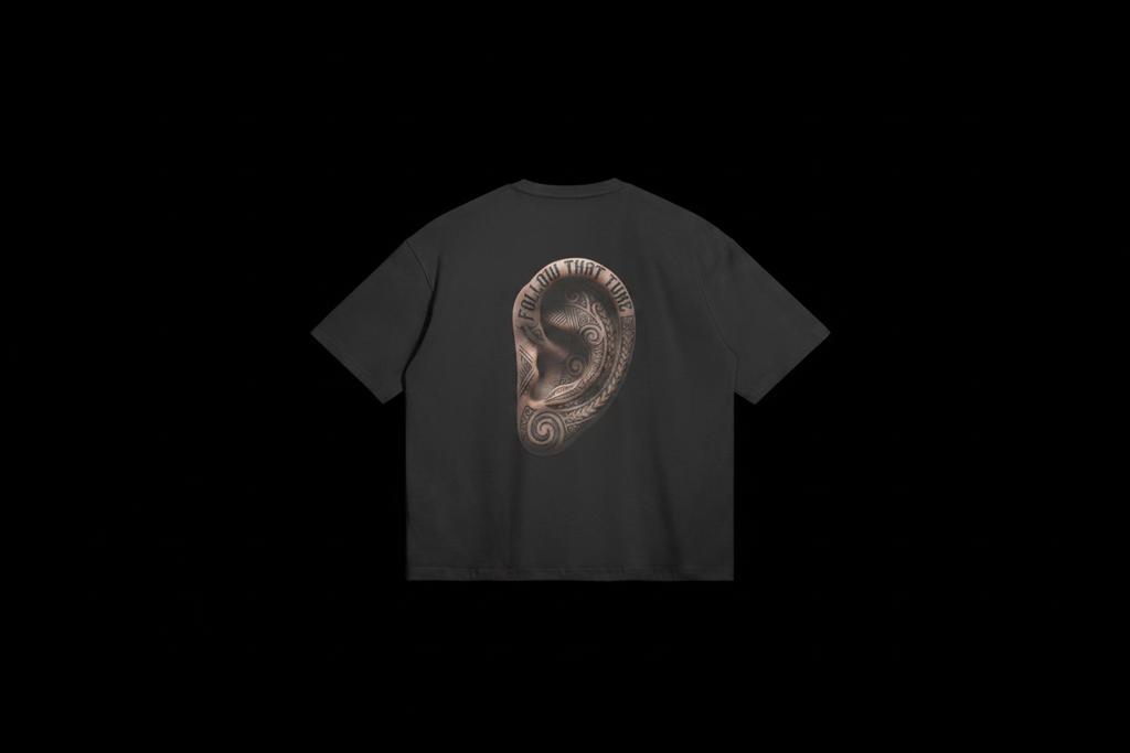 Follow That Tune Tee Back 2 on black