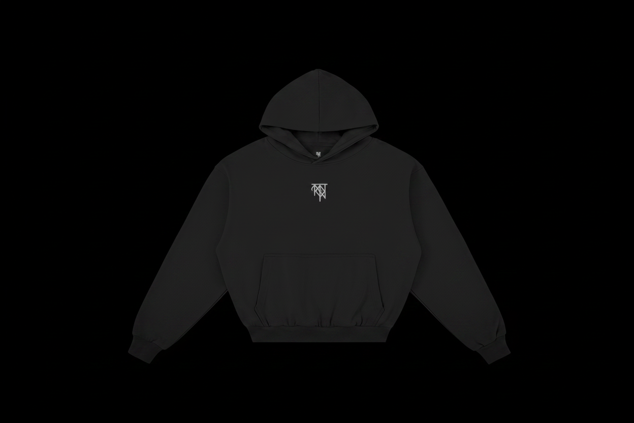 Hoodie on black background