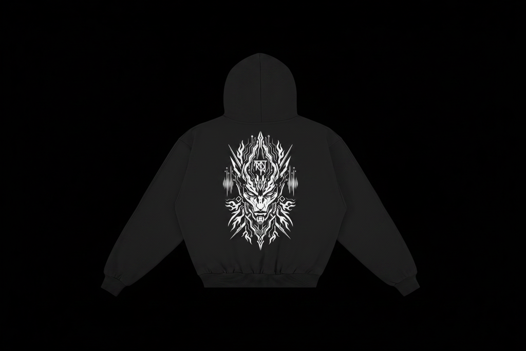 Hoodie on black background