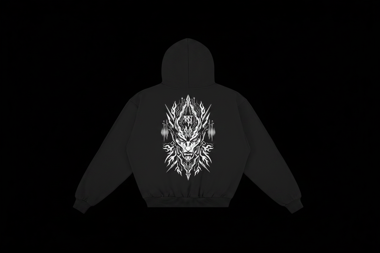 Hoodie on black background
