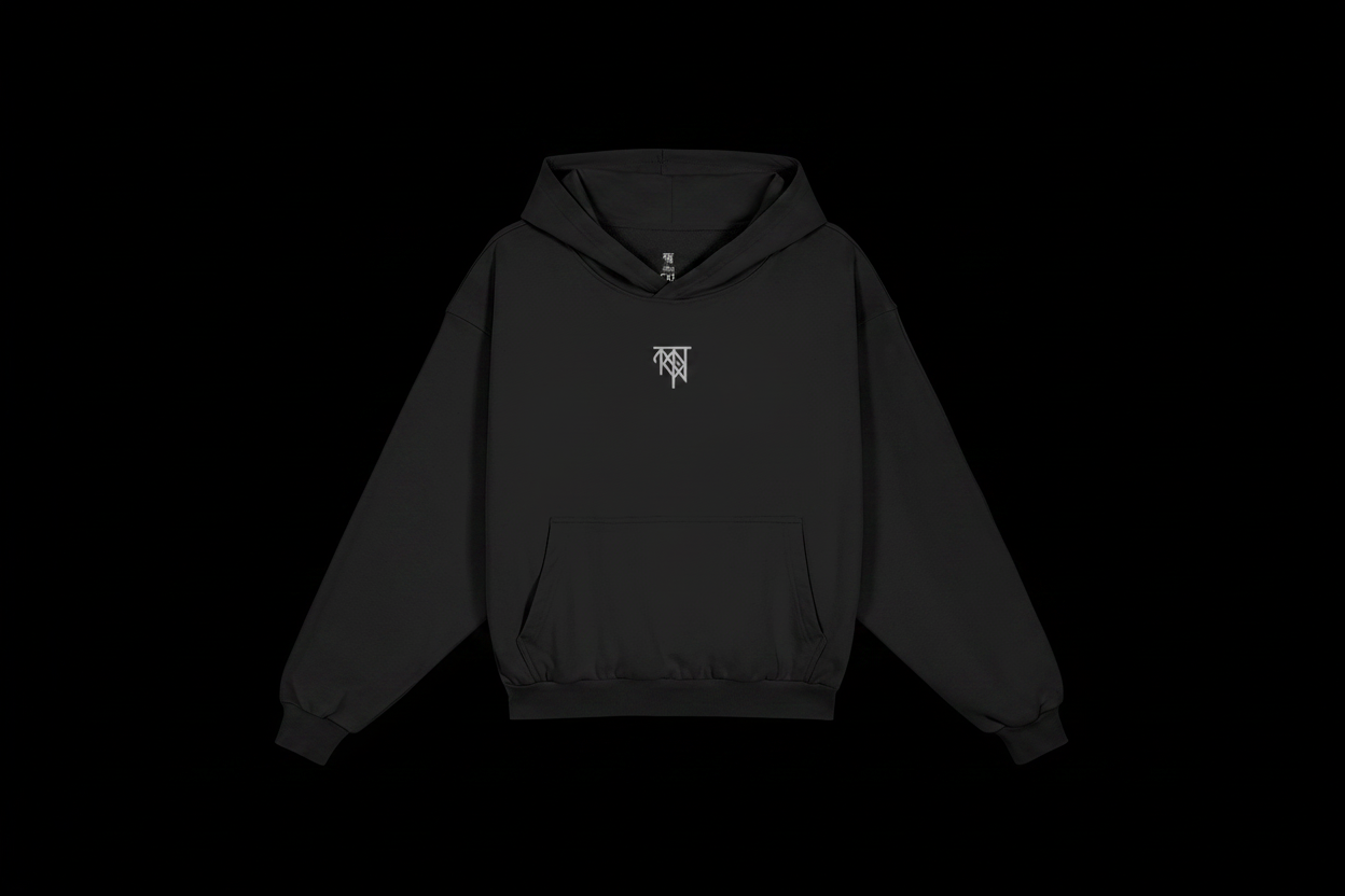 Hoodie on black background