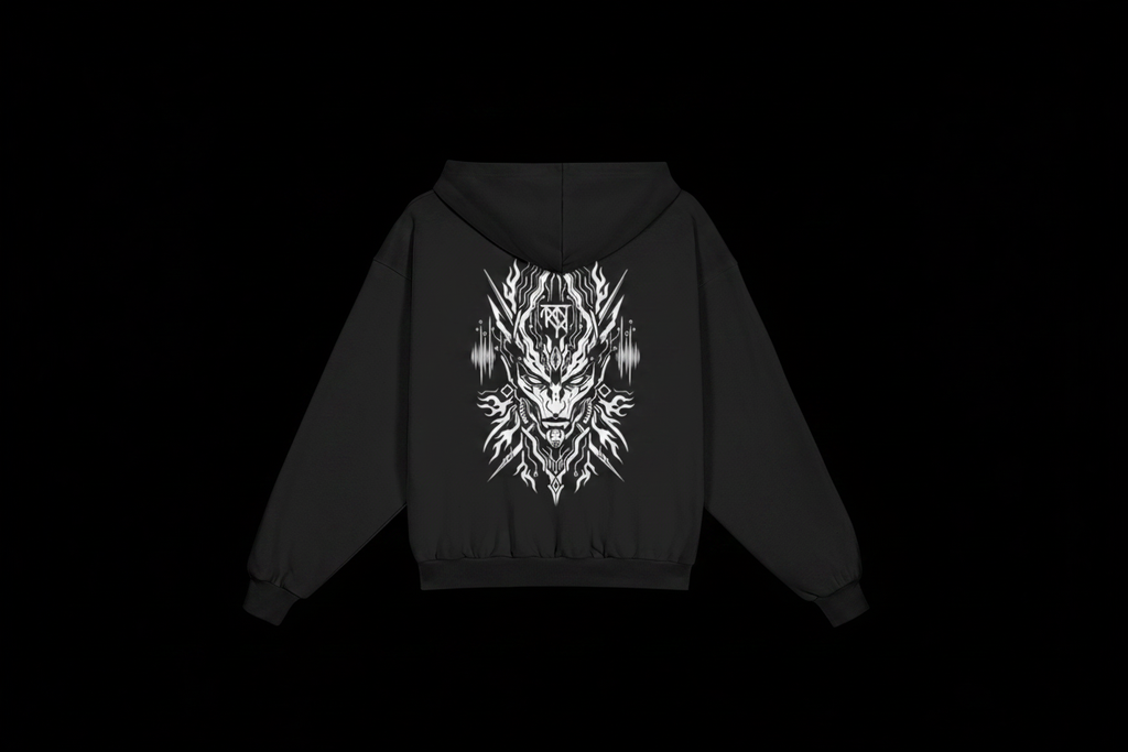 Hoodie on black background