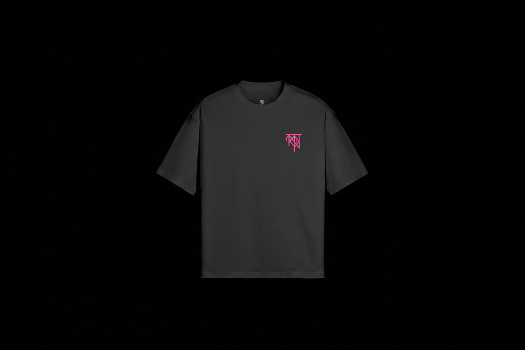 Pink Punisher Tee variant on black