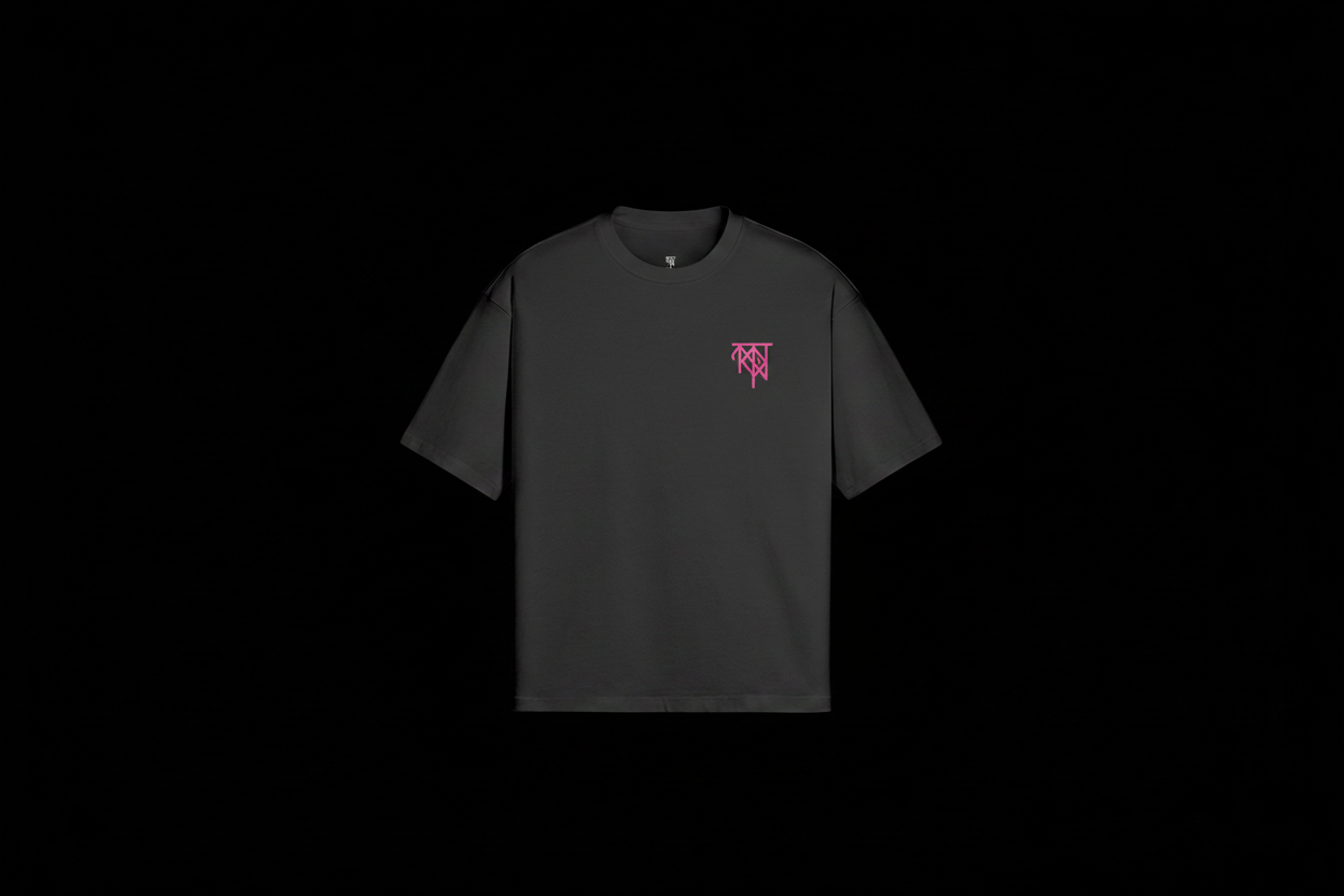 Pink Punisher Tee variant on black