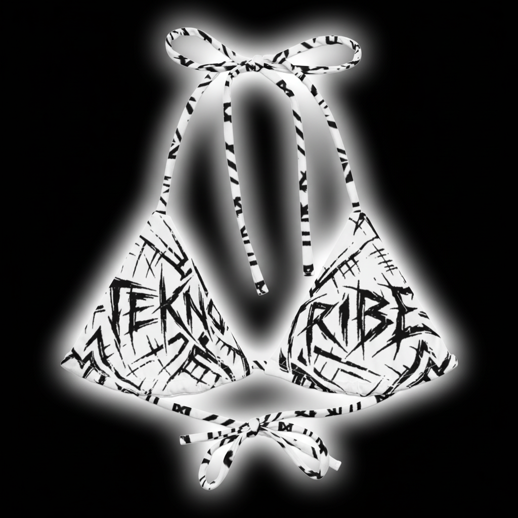Tekno Tribe Bikini Top White