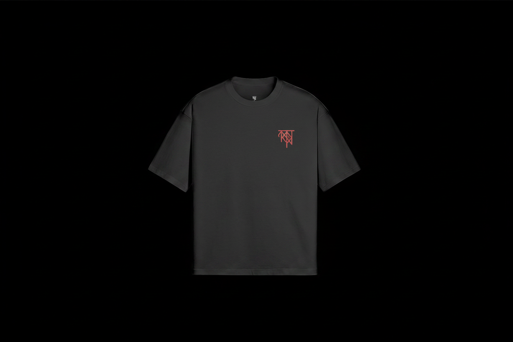 Three Wise Skulls Tee Front on black