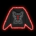Tribe Hoodie - With Logo Text & Reddish Silver Glow