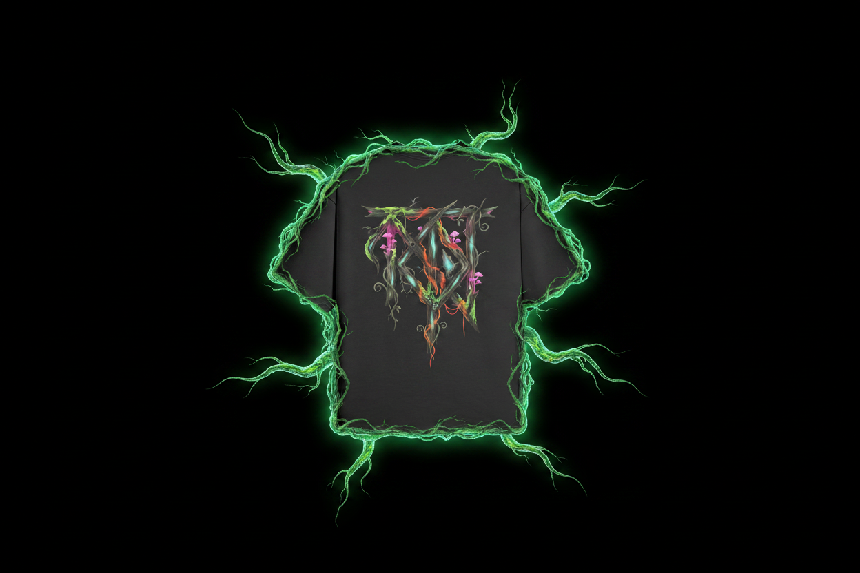 Tribe Roots Tee root outline with branching roots